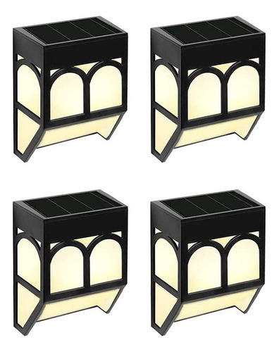 4 Peças De Luz Solar De 2 Led, Decoração De Deck Impermeável