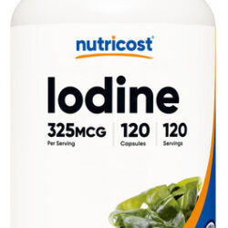 Suplemento Nutricost Iodo 325mcg 120 Cápsulas Vegetarianas