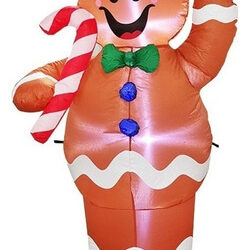 . Decoração De Papai Noel Com Luzes Led Inflável 150cm