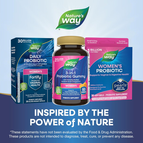 Gomas Probióticas Femininas 3 Em 1 Da Natures Way, Reduz O I - Imagem 6