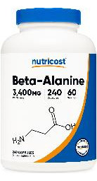 Suplemento Nutricost Em Cápsulas De Beta-alanina 240 X 850 M - Imagem 2