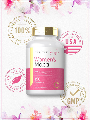 Cápsulas De Raiz De Maca Carlyle Para Mulheres 3200 Mg | 150 - Imagem 5