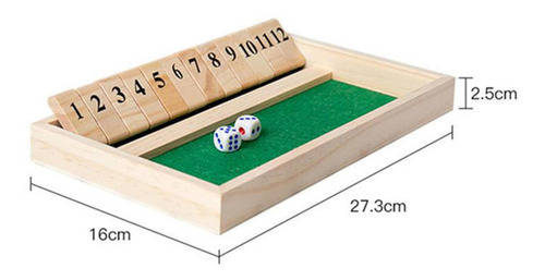 Jogo Shut The Box - Jogo De Dados De Madeira Com 12 Números - Imagem 7