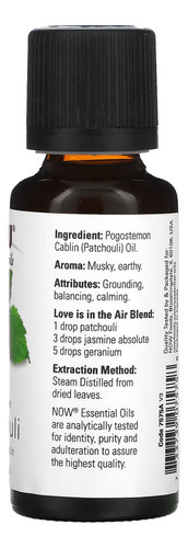 Óleo De Patchouli Now Foods 30 Ml Puro Importado 3un - Imagem 3