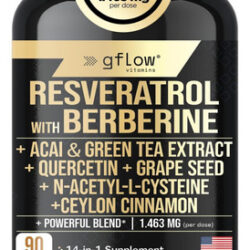Suplemento De Resveratrol De Vitaminas Gflow - 6000mg De For