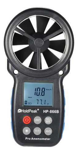 Holdpeak Hp-866b Mini Lcd Digital Anemômetro Velocidade Do V - Imagem 4