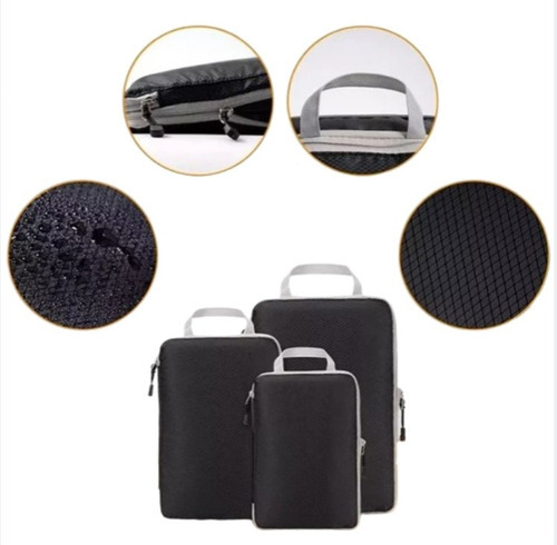 Cubos Embalagem Compressão, Malas, Viagens Essenciais 3pcs - Imagem 27