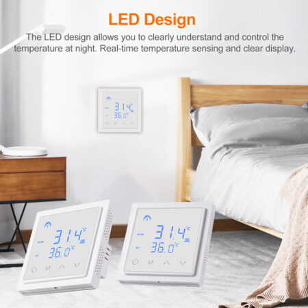 Termostato De Aquecimento 16a Controller Floor With Touch - Imagem 5