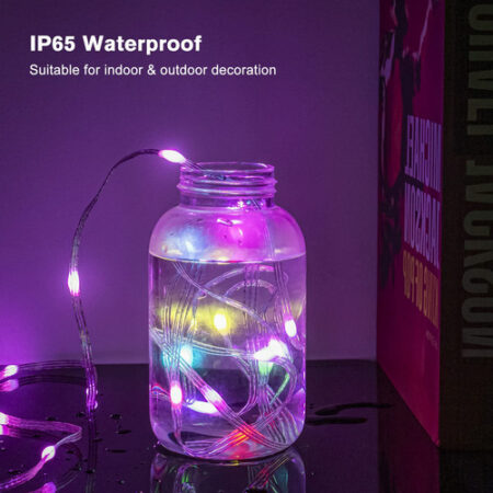Luz De Corda Inteligente Rgb Ic Diy Led Fairy Lights - Imagem 4
