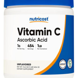 Pó De Ácido Ascórbico Puro Nutricost (vitamina C) 1lb
