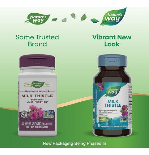 Natures Way Milk Thistle, Apoia A Função Hepática E Vias De - Imagem 2