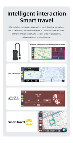 Streaming Box Automotivo Carro Multimídia Carplay ParaiPhone - Imagem 6