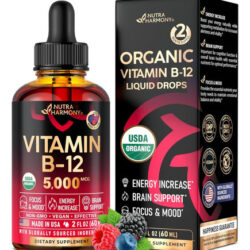 Gotas Sublinguais De Vitamina B12 Orgânica Usda - 5000 Mcg M