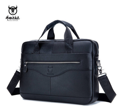 Bolsa Tiracolo Masculina De Couro Para Laptop Bullcaptain - Imagem 11