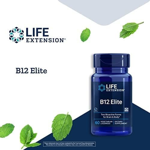 Vitamina B-12 Marca Life Extension, 1000 Mcg, 60 Pastilhas - Imagem 4