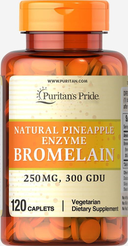 Cápsulas De Bromelina Com Enzima Natural Puritans Pride, Co