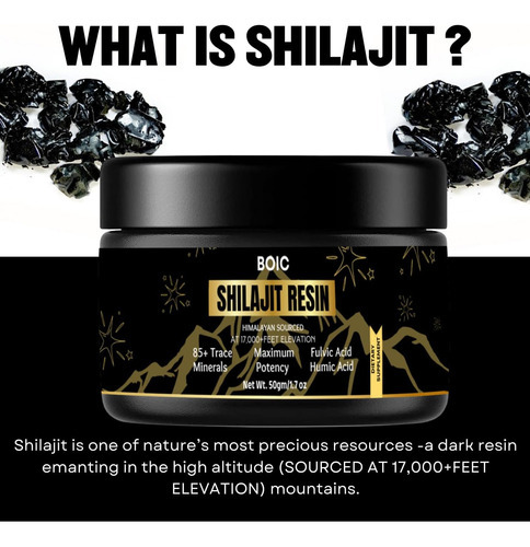 Resina Boic Pure Black Himalaya Shilajit Beneficia Energia E - Imagem 8