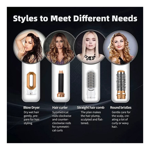 Modelador De Cabelo 5 Em 1 Airwrap Air Curler Dryer Straight - Imagem 29