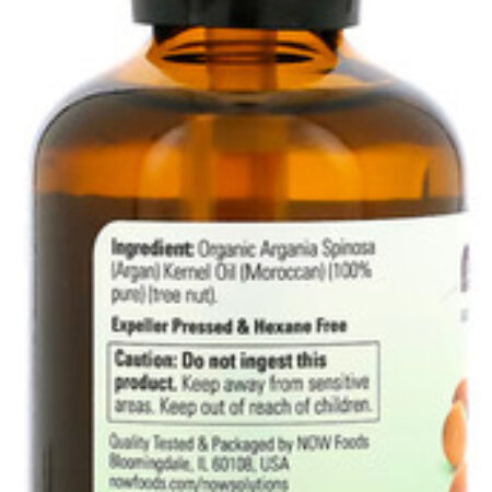 Óleo De Argan Now Foods Orgânico 59ml Importado 3un - Imagem 3