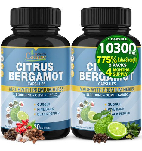 Suplemento Orgânico Em Cápsulas De Extrato De Bergamota Cítr - Imagem 7
