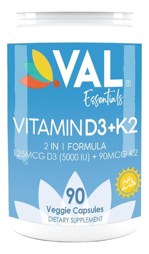 Suplemento De Vitamina K2 + D3 Essentials Val - Alta Potênci