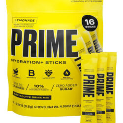 Prime Hidratação+ Sticks Limonada | Pó De Hidratação Em Bast