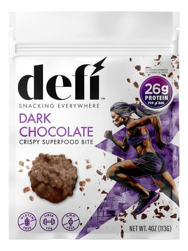 Defi Bites De Superfood Crispy, Proteína 26g, 4oz (chocolate
