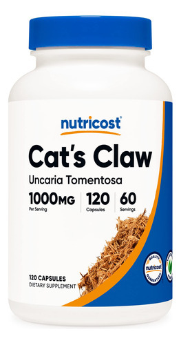 Suplemento Nutricost Cat"s Claw 1000 Mg 120 Cápsulas