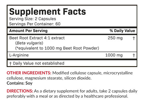 Futurebiotics Raiz De Beterraba + L-arginina 2.000 Mg, Não O - Imagem 8
