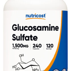 Suplemento Nutricost Sulfato De Glucosamina 750 Mg 240 Cápsu