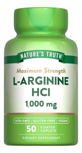 Natures Truth L-arginina Hcl 1000mg | 50 Caplets | Suplement