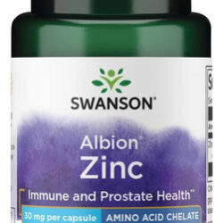 Swanson Albion Chelated Zinc Glicinate 30 Miligrams 90 Cápsu