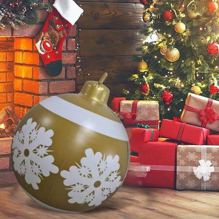 Enfeites De Bola Decorados De Natal Infláveis De Pvc Grandes - Imagem 40
