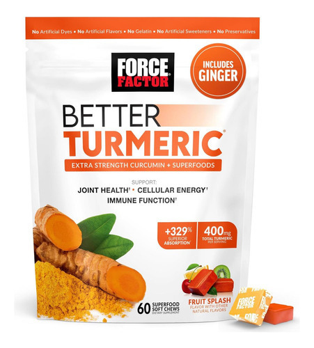 Force Factor Best Suplemento De Cúrcuma 400 Mg Com Pimenta