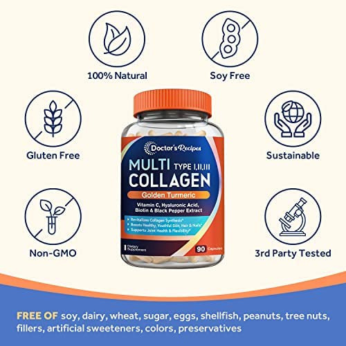 Doctors Recipes Complexo Multi Colágeno Com Cúrcuma Dourad - Imagem 5