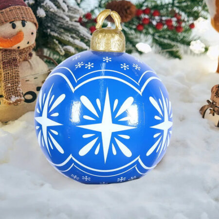 Enfeites De Bola Decorados De Natal Infláveis De Pvc Grandes - Imagem 13
