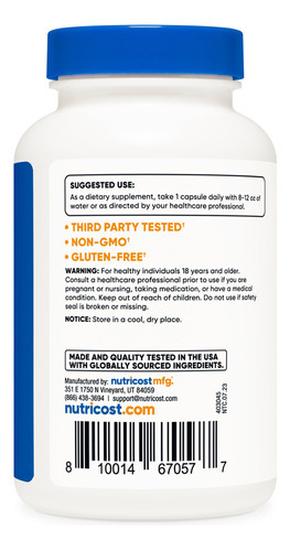 Suplemento Nutricost White Kidney Beans Em Cápsulas 6500mg 1 - Imagem 5