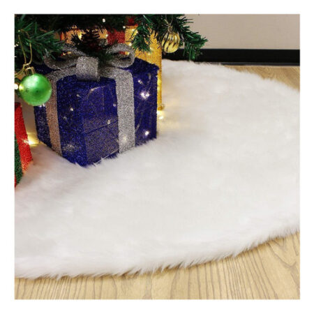 Saia Árvore Natal Frisado Floco Neve 120cm Branco Decoração — foto 17 Saia Árvore Natal Frisado Floco Neve 120cm Branco Decoração — foto 17