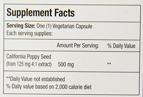 Bio Nutrition California Poppy Vegi-caps, 60 Count - Imagem 4