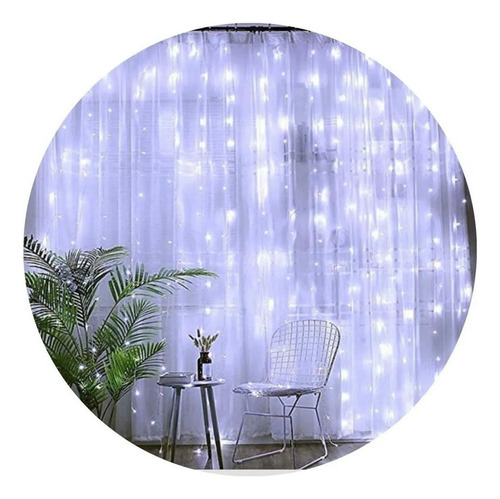 Cortina Led 3x3 Com Controle Remoto, Decoração De Jardim De - Imagem 5