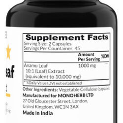 Monoherb Pure Anamu Leaf 1000 Mg - Extrato 10x De Alta Potên