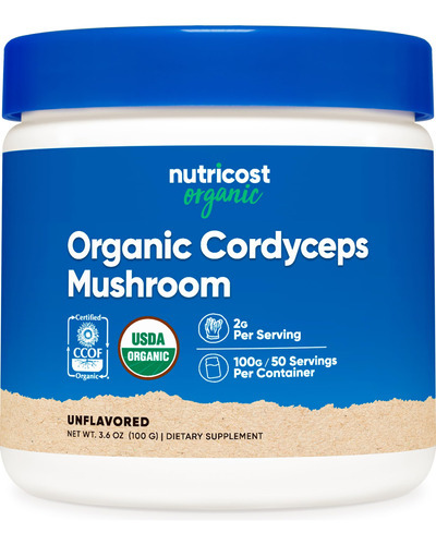 Suplemento Nutricost Organic Cordyceps Em Pó 100g