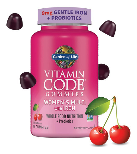 Goma Multivitamínica Feminina Com Ferro: Folato, Biotina, D3