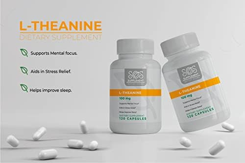 Sos L-teanina, Suplemento De Foco De Suporte Cerebral, 100 M - Imagem 3