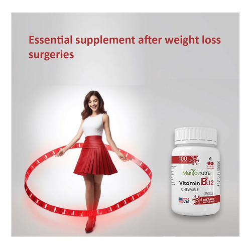 Manjo Nutra Vitamina B-12, Comprimidos Mastigáveis, Sabor Ce - Imagem 6
