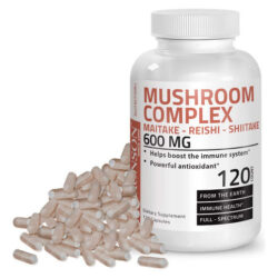 Suplemento Bronson Triple Mushroom Complex 600 Mg 120 Cápsul