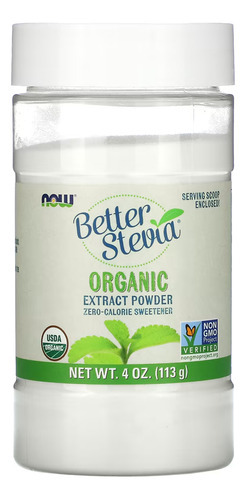 Extrato Em Pó Betterstevia Now Foods Adoçante