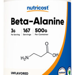Suplemento Nutricost Beta Alanina Em Pó 500g Sem Glúten
