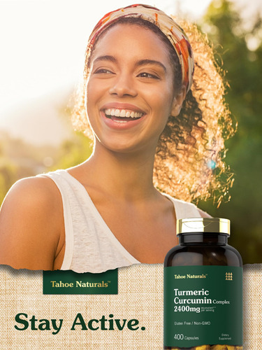 Suplemento Carlyle Curmeric Curcumin 2400mg 400 Cápsulas - Imagem 7
