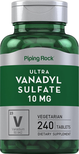 Sulfato De Vanadil De Rocha De Tubulação | 10mg | 240 Compri